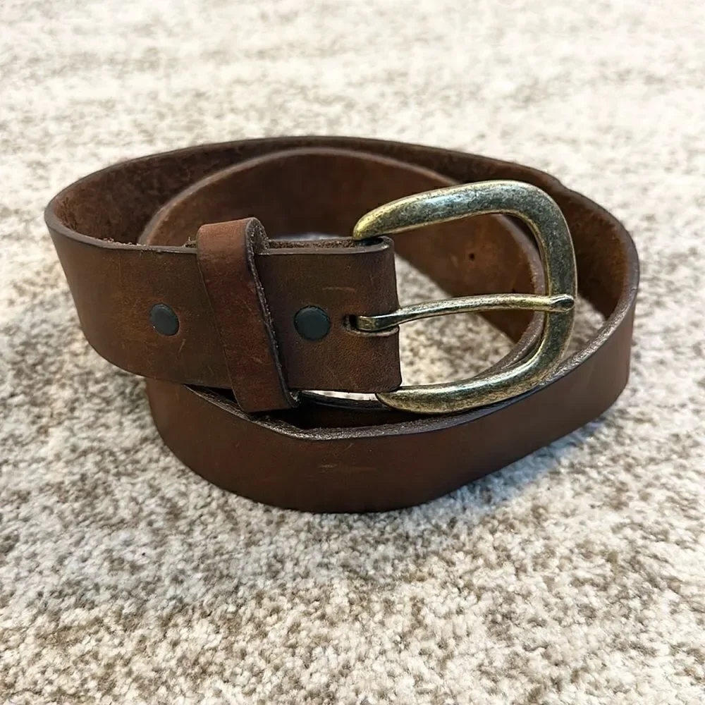 Justin Top Grade Cowhide Brown Work Belt 34